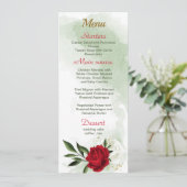 赤い白い花の緑結婚色 メニュー (スタンド正面)