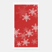 赤い白い雪の結晶ミニマリストクリスマス (正面)