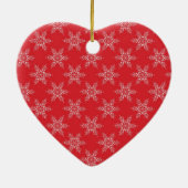 赤い白い雪 セラミックオーナメント (裏面)