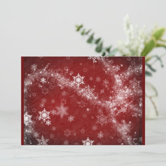 赤い白い霜の雪かきの冬は雪のデジを渦巻く シーズンカード (スタンド正面)