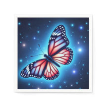 赤い白い青い蝶