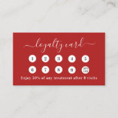 赤い白いqrコードのビジネスロゴ ロイヤリティカード (正面)