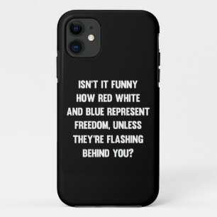 赤い白おもしろいと青… 皮肉 iPhone 11 ケース