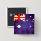 赤い白くのオーストラリアの旗ボタンのバッジおよび青 缶バッジ (正面&裏面)