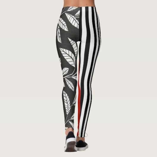 赤い白く及び黒い レギンス (裏面)