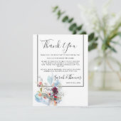 赤い白とオレンジのフローラエレガントありがとう 招待状 (スタンド正面)