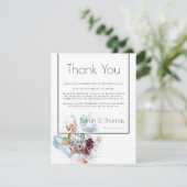 赤い白とオレンジのフローラエレガントありがとう 招待状 (スタンド正面)