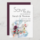 赤い白とオレンジエレガントの救フローラ 案内状 (正面/裏面)