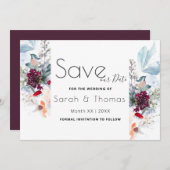 赤い白とオレンジエレガントの救フローラ 案内状 (正面/裏面)