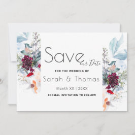 赤い白とオレンジエレガントの救フローラ 案内状