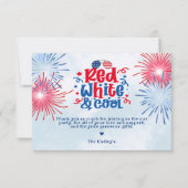 赤い白とクールありがとう カード (正面)