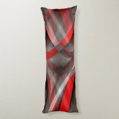 赤い白とグレーのレイヤカーブの80年代 ボディピロー (裏面 (縦))