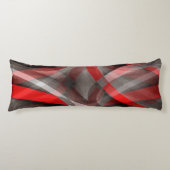 赤い白とグレーのレイヤカーブの80年代 ボディピロー (正面)