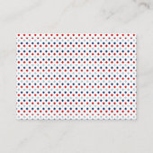 赤い白とデューおむつラッフルカード エンクロージャーカード (裏面)