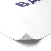 赤い白とデューベビーシャワーパーティーウェルカムポスター ポスター (角)