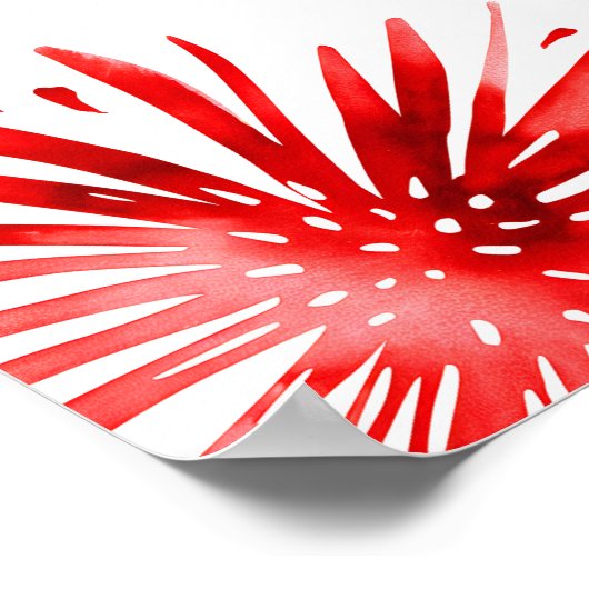 赤い白とデューベビー男女兼用シャワーへようこそ ポスター (角)