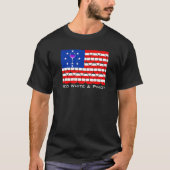赤い白とピノのワインのテイスティングアメリカ国旗 Tシャツ (正面)
