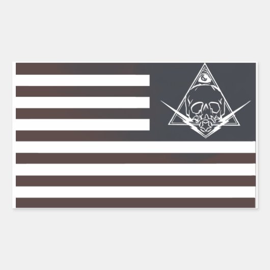 赤い白と偏執的な 長方形シール (正面)