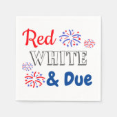 赤い白と出産予定日 スタンダードカクテルナプキン (正面)