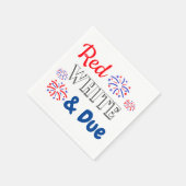 赤い白と出産予定日 スタンダードカクテルナプキン (角)