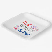 赤い白と出産予定日 ペーパープレート (傾斜あり)