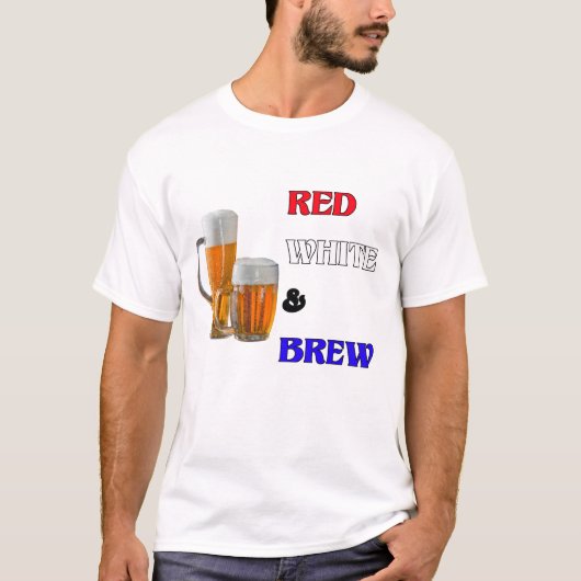 赤い白と愛国心のあるパーティーの飲み物 Tシャツ (正面)