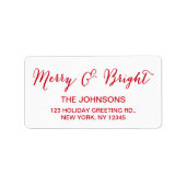 赤い白と明メリーるいスクリプトの休日 ラベル (正面)