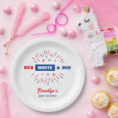 赤い白と期限4日7月の愛国的な赤ちゃんシャワー ペーパープレート (パーティー)