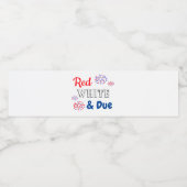 赤い白と期限 ペットボトルラベル (シングルラベル)