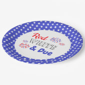 赤い白と期限 ペーパープレート (アングル)