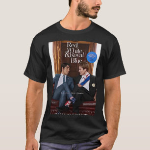 赤い白と王室の青 Tシャツ