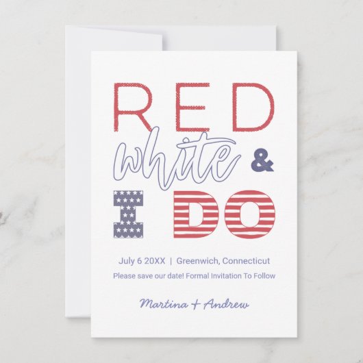 赤い白と私は日付またはエロペメントを保存する 案内状 (正面)