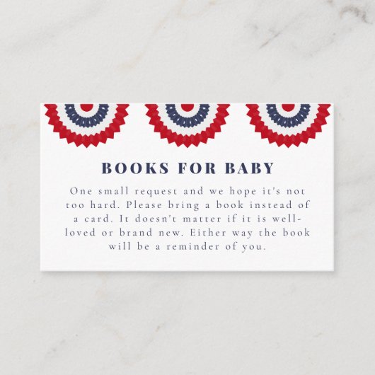 赤い白と赤ちゃんシャワーエンクロージャカード エンクロージャーカード (正面)