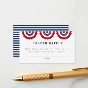 赤い白と赤ちゃんシャワーエンクロージャカード エンクロージャーカード