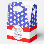 赤い白と赤ちゃんシャワー フェイバーボックス (オープン)