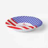 赤い白と赤ちゃんシャワー ペーパーボウル (傾斜あり)