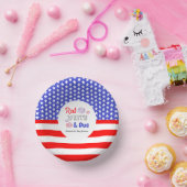 赤い白と赤ちゃんシャワー ペーパーボウル (パーティー)