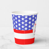 赤い白と赤ちゃんシャワー 紙コップ (右)