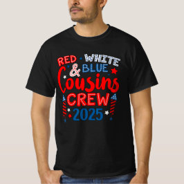 赤い白と青いいとこクルー2025マッチングファミリー Tシャツ