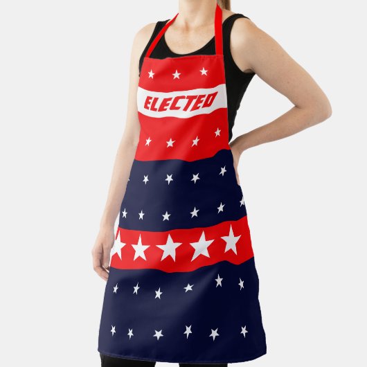 赤い白と青と星 エプロン (インサイチュ)