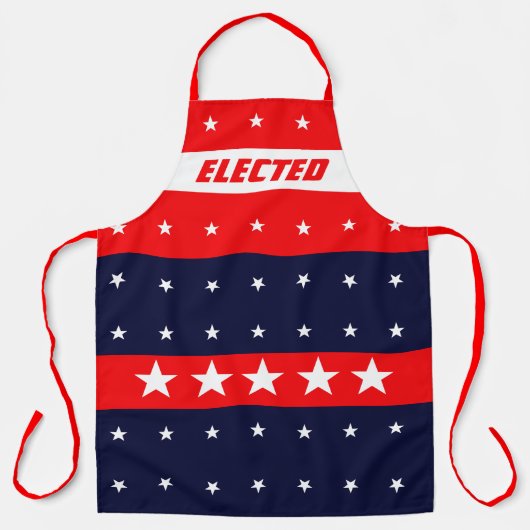 赤い白と青と星 エプロン (正面)