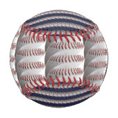 赤い白と青のグラフィックアート 野球ボール (裏面)