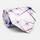 赤い白と青のスターバスト ネクタイ (ロール)