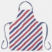 赤い白と青のストライプ エプロン (正面)