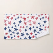 赤い白と青のドードルスターズバスタオオルセット バスタオルセット (ハンドタオル)