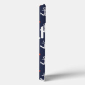 赤い白と青のネイビーパターン Case-Mate iPhoneケース (裏面 / 右)