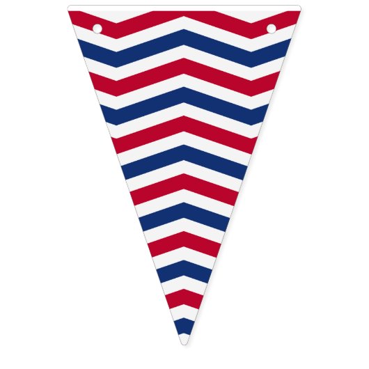 赤い白と青のバンティングフラグ バンティングフラッグ (第1の旗)