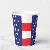 赤い白と青のパーティーカップと星ストライプ付き 紙コップ (右)