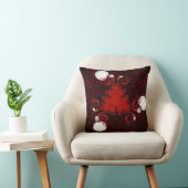 赤い白と青のフラクタル・アート・ピロー クッション (椅子)