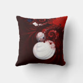 赤い白と青のフラクタル・アート・ピロー クッション (裏面)